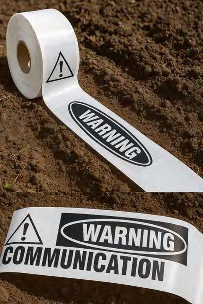 ZunaWarn™ White Underground Warning Tape